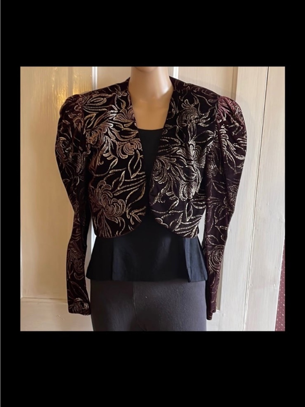 Cropped Velvet Jacket